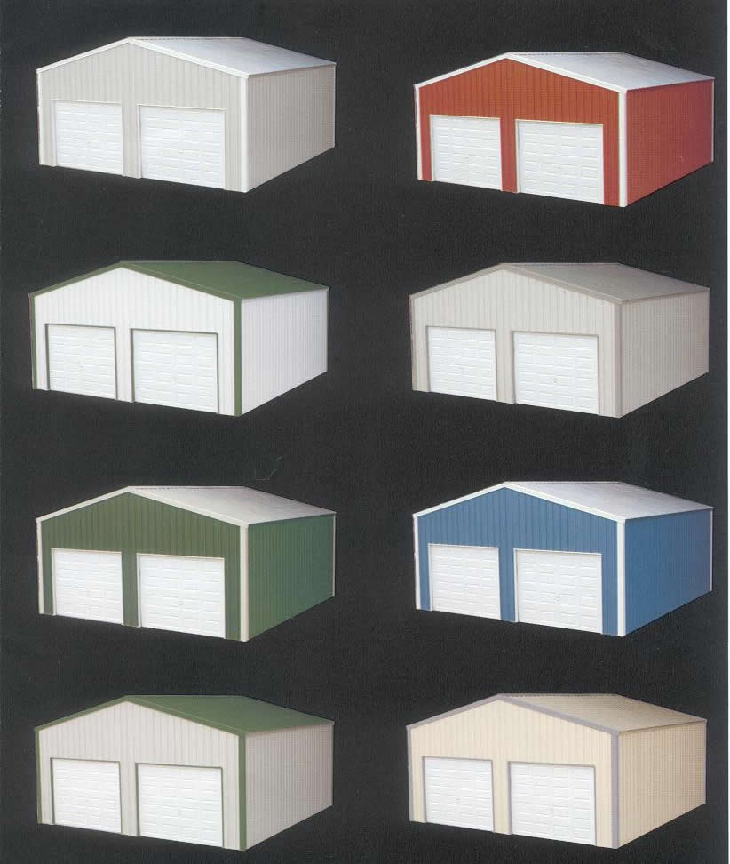 Metal garage buildings colors