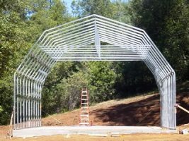 Gambrel barns frame