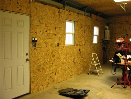 Man cave garage under construction