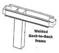 Commercial carport semi-cantilever frame