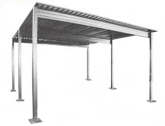 Two-car single-slope carport