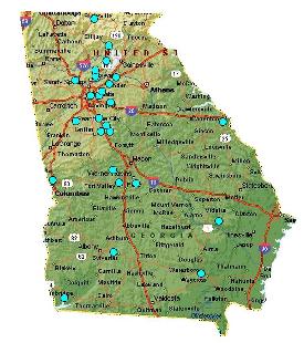 Georgia Topographic Map