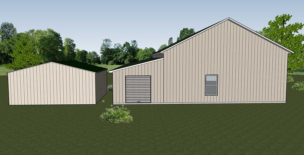 The Farmersville Barndominium with Outbuildings & Large Porch