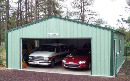 2 Car Steel Garage Image