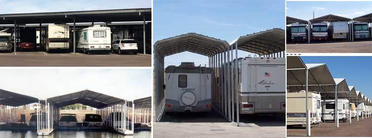 Covered Parking Systems For Boat And Rv Storage Facilities