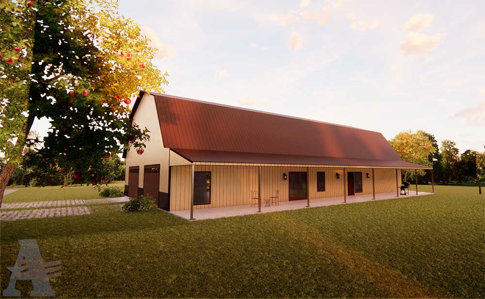 Gambrel Barn Style Barndominium