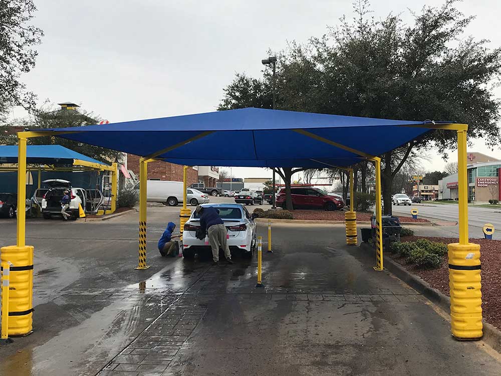 Auto Detailing Work Area shade Shade cover for auto detailing