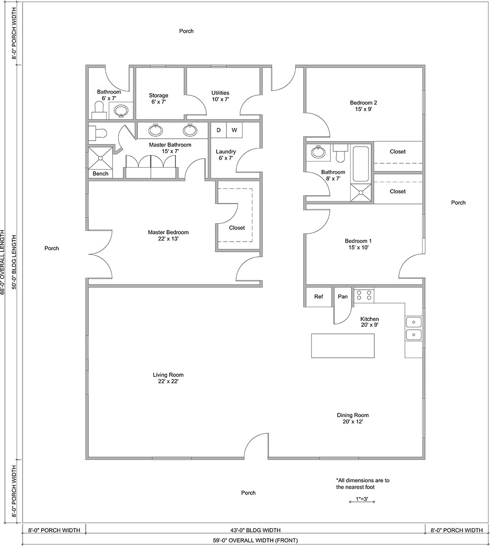 The Kaufman conceptual floor plan