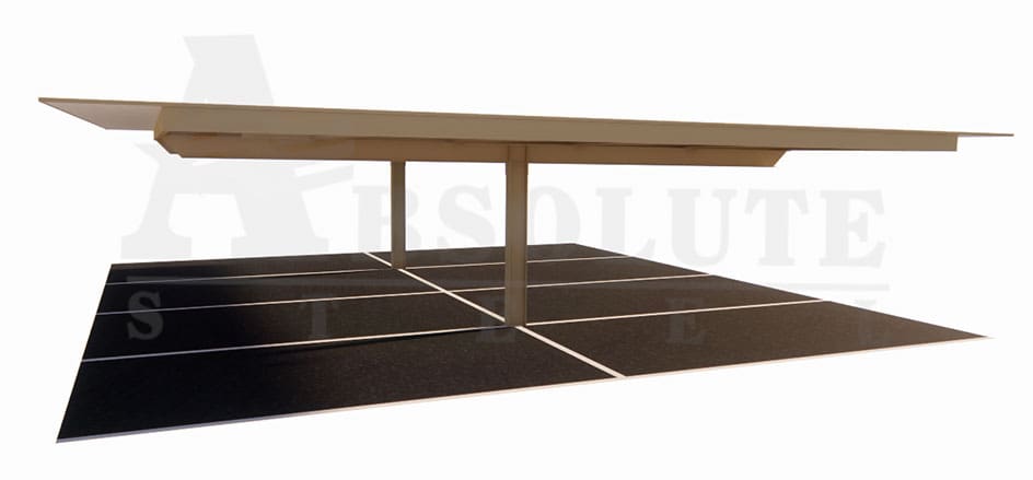 T-frame cantilever carport rendering