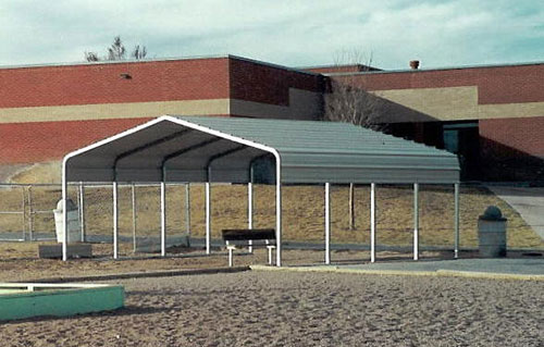 Shade cover for a school playground